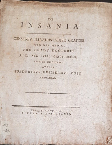 Dissertatio mania melancholia - mania,
